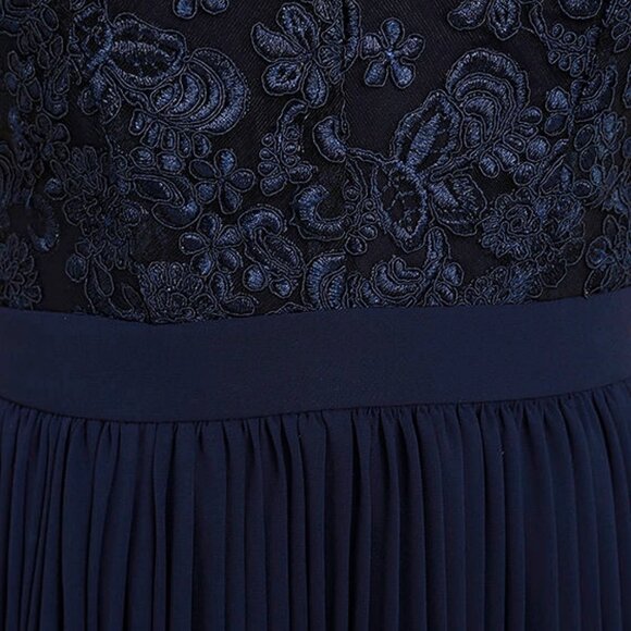 NWT Lulus Special Day Navy Blue Lace Strapless Maxi Dress size XS - Picture 8 of 8